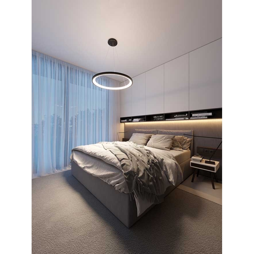 LED2 - LED luster na sajli BELLA LED/48W/230V 3000K/4000K crna