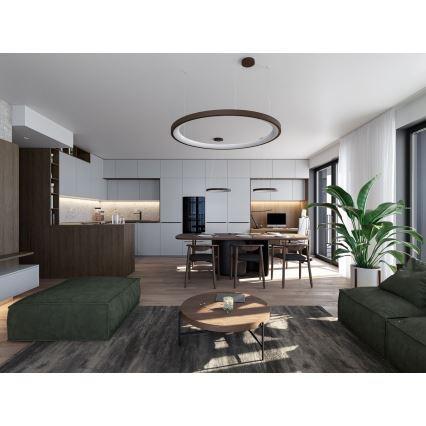 LED2 - LED luster na sajli BELLA LED/48W/230V 3000K/4000K crna