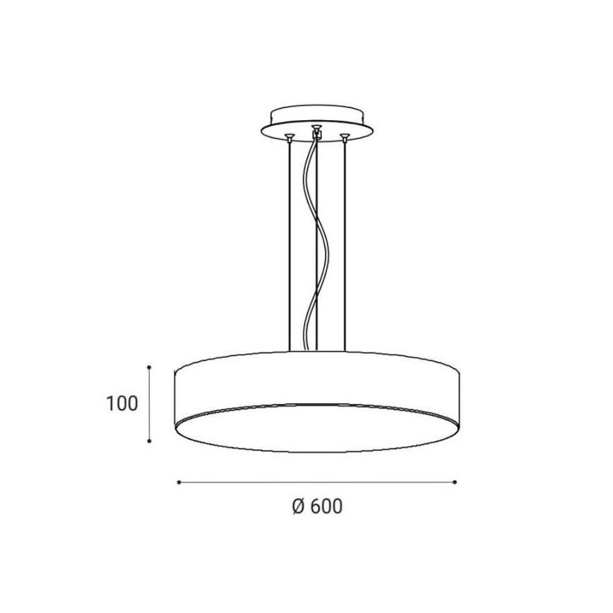 LED2 - LED luster na sajli MONO LED/60W/230V 3000/4000K crni