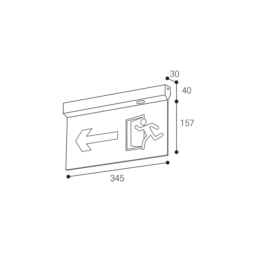 LED2 - LED nužna svetiljka SAFE ALL LED/2W/3,6V 6000K IP40