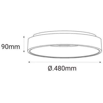 LED2 - LED plafonska svetiljka BELLA LED/40W/230V 3000/4000K bela