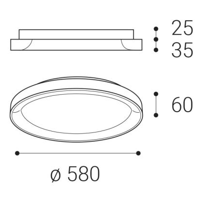LED2 - LED plafonsko svetlo BELLA LED/48W/230V 3000K/4000K belo