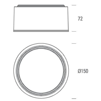 LED2 - LED plafonsko svetlo BUTTON LED/17W/230V antracit