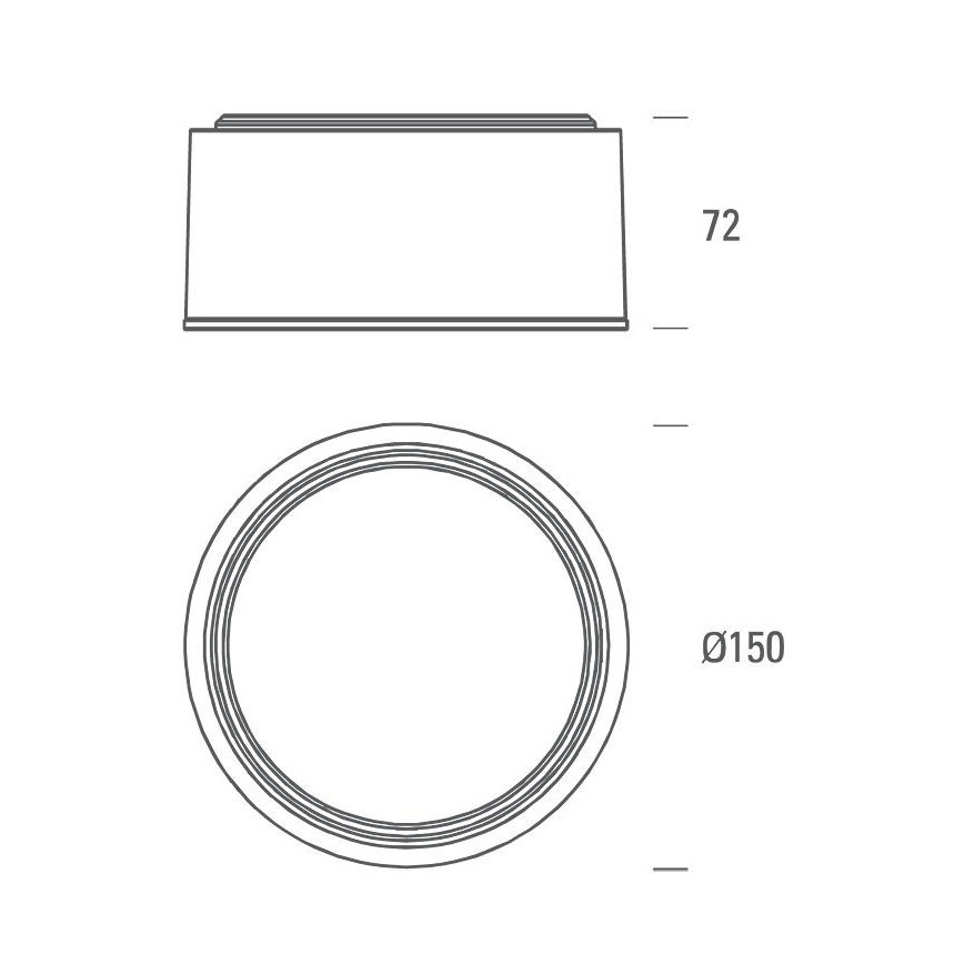 LED2 - LED plafonsko svetlo BUTTON LED/17W/230V antracit