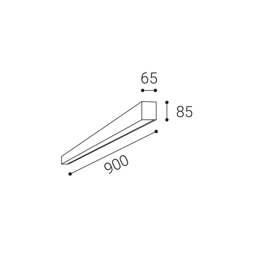 LED2 - LED plafonsko svetlo LINO LED/24W/230V 3000/3500/4000K 90 cm bela