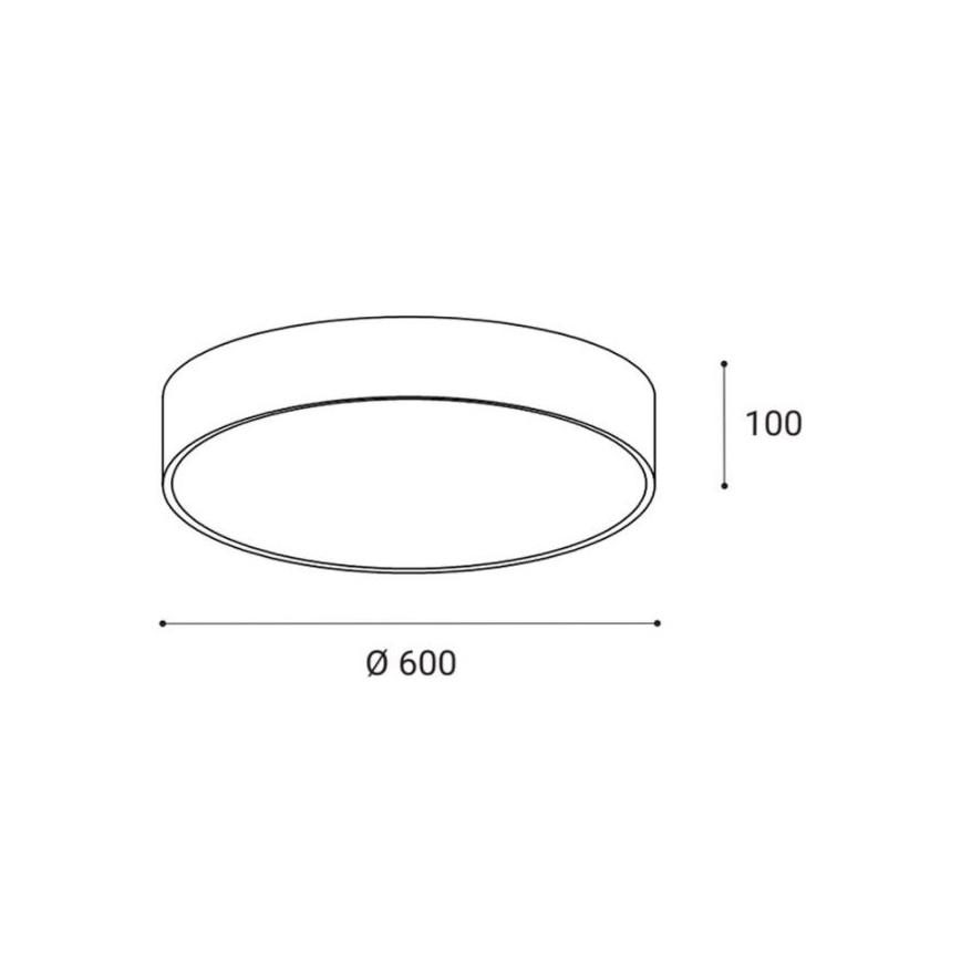 LED2 - LED plafonsko svetlo MONO LED/60W/230V 3000/4000K crna