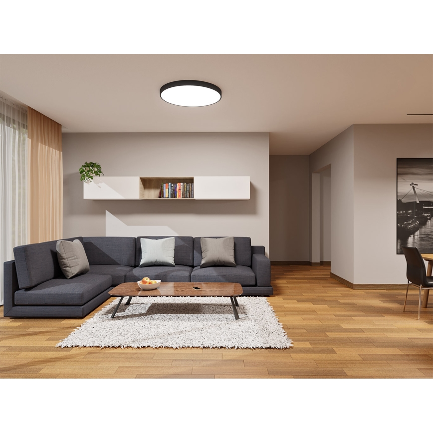 LED2 - LED plafonsko svetlo MONO SLIM LED/80W/230V 3000K/4000K Ø 80 cm crno
