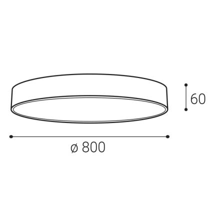 LED2 - LED plafonsko svetlo MONO SLIM LED/80W/230V 3000K/4000K Ø 80 cm crno