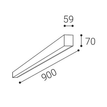 LED2 - LED plafonsko svetlo NOLI LED/30W/230V 3000/3500/4000K 90 cm bela