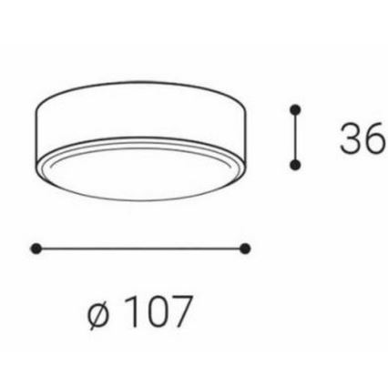 LED2 - LED plafonsko svetlo ROLO LED/6W/230V IP65 antracit