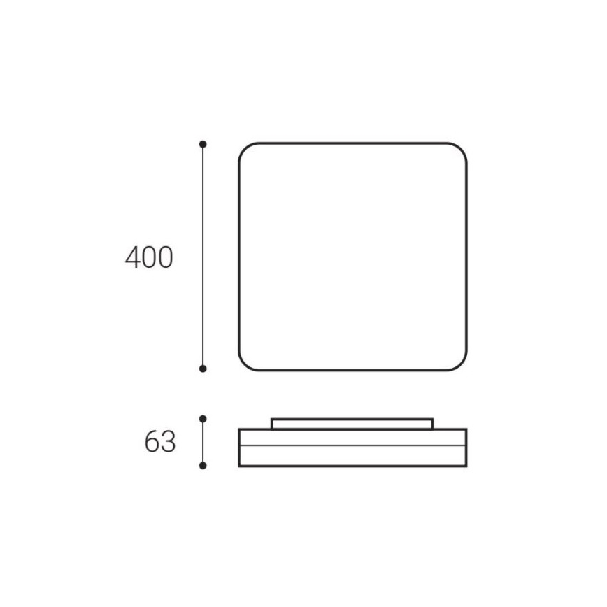 LED2 - LED plafonsko svetlo SQUARE II LED/30W/230V 3000/4000/5700K IP54