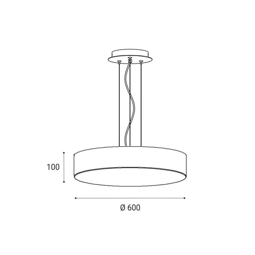 LED2 - LED prigušiva luster na sajli MONO LED/60W/230V