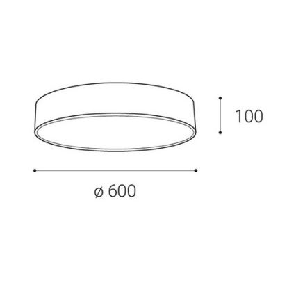LED2 - LED prigušiva plafonska svetiljka MONO LED/60W/230V 3000K/4000K crna
