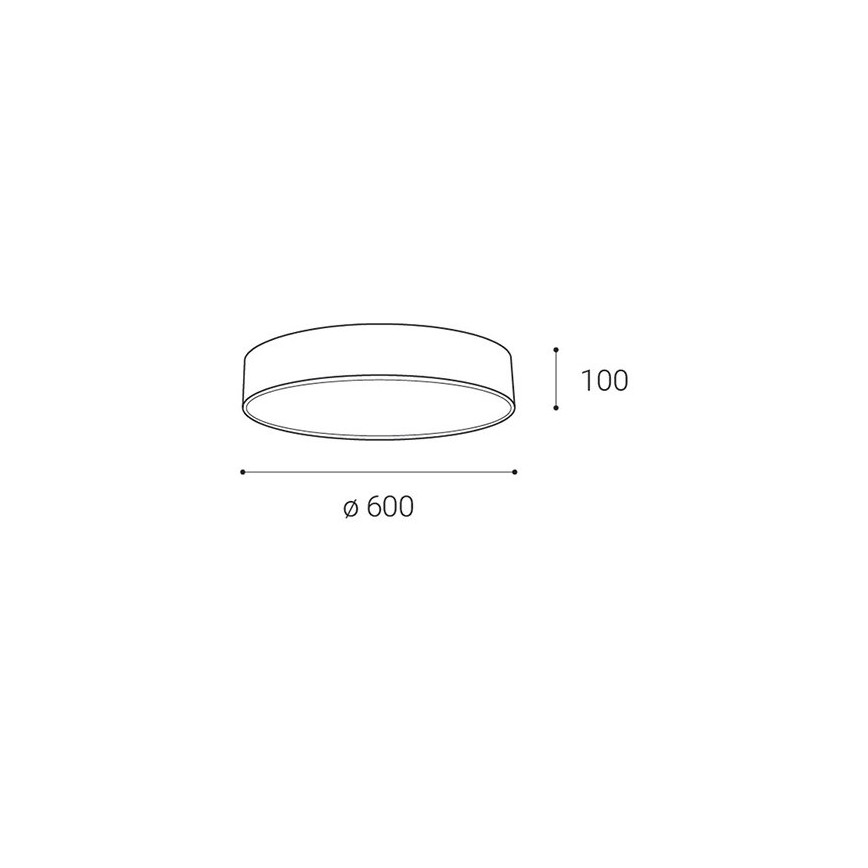 LED2 - LED prigušiva plafonska svetiljka MONO LED/60W/230V 3000K/4000K crna