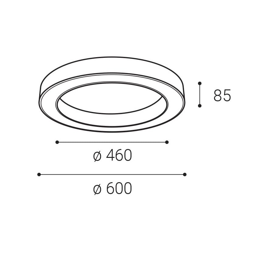LED2 - LED prigušiva stropna svetiljka SATURN LED/50W/230V 3000K/4000K bela