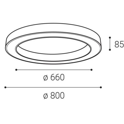 LED2 - LED prigušiva stropna svetiljka SATURN LED/60W/230V 3000K/4000K bela