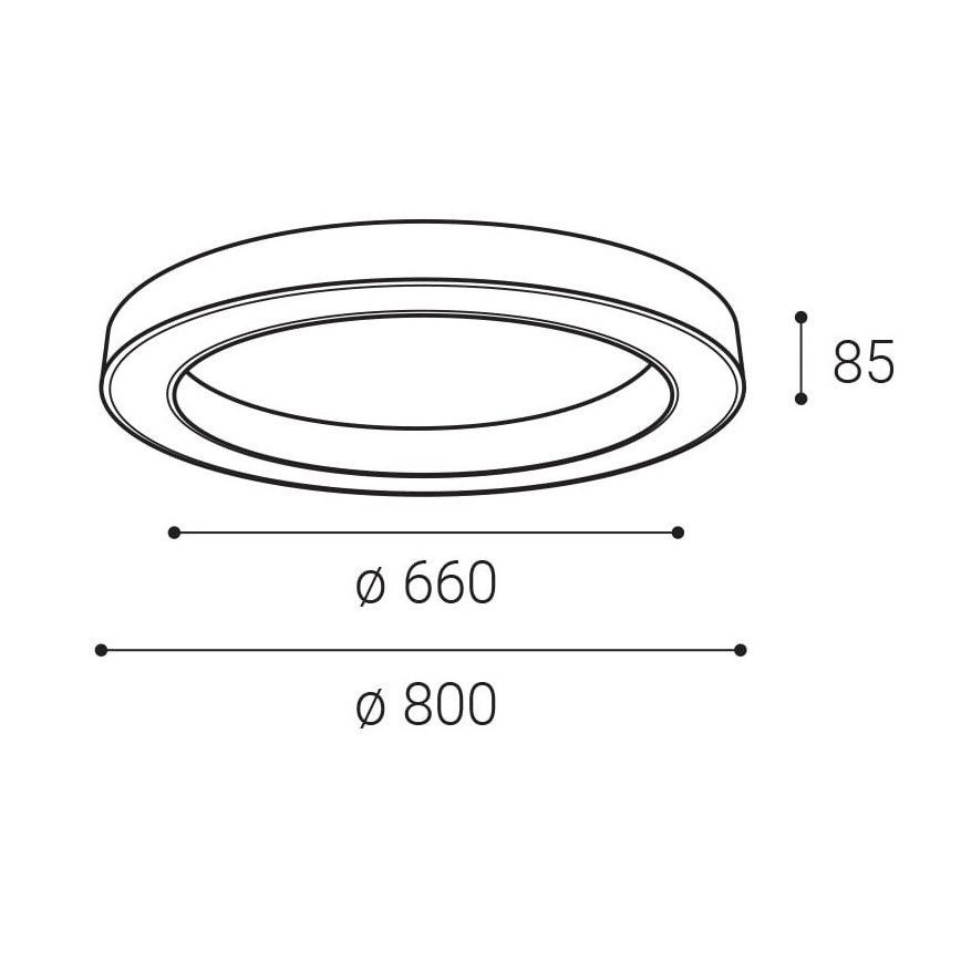 LED2 - LED prigušiva stropna svetiljka SATURN LED/60W/230V 3000K/4000K bela