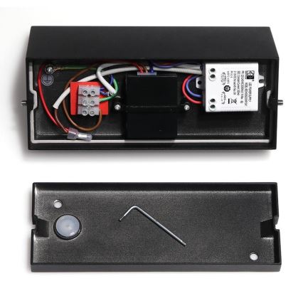 LED2 - LED Spoljašnje zidno svetlo sa senzorom HUGO LED/9W/230V IP54 3000K/4000K