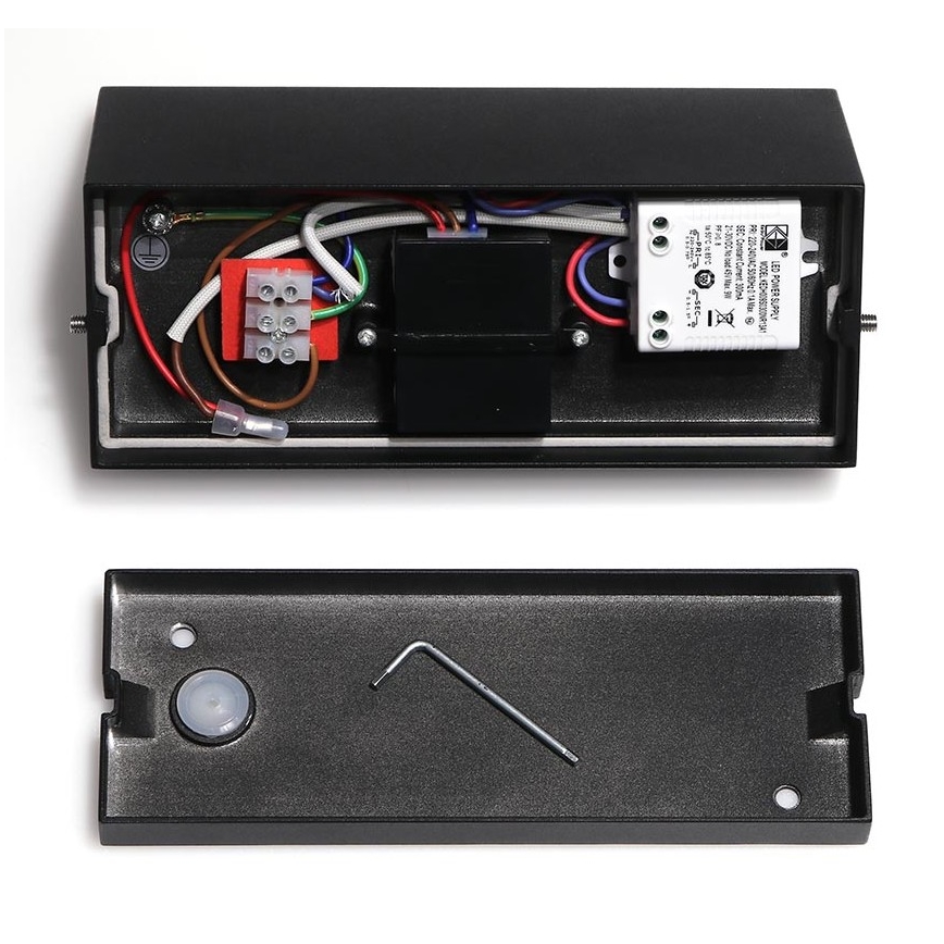 LED2 - LED Spoljašnje zidno svetlo sa senzorom HUGO LED/9W/230V IP54 3000K/4000K
