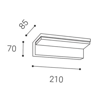 LED2 - LED Spoljašnje zidno svetlo sa senzorom HUGO LED/9W/230V IP54 3000K/4000K