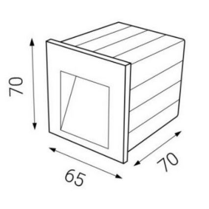 LED2 - LED Spoljašnje ugradno svetlo STEP IN LED/3W/230V IP54