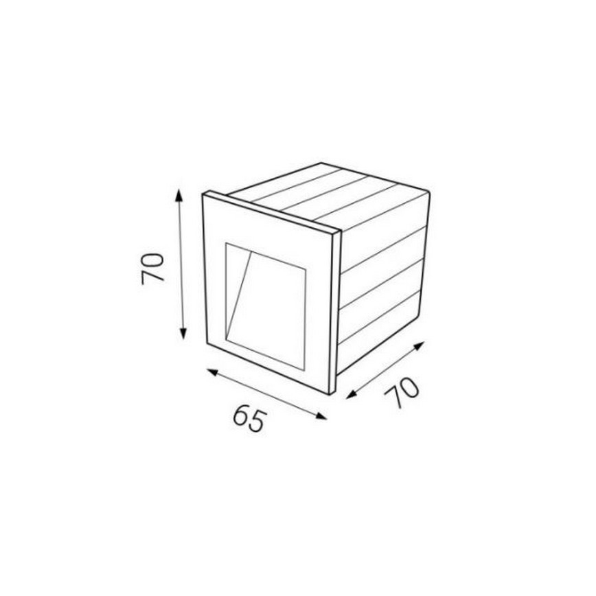 LED2 - LED Spoljašnje ugradno svetlo STEP IN LED/3W/230V IP54