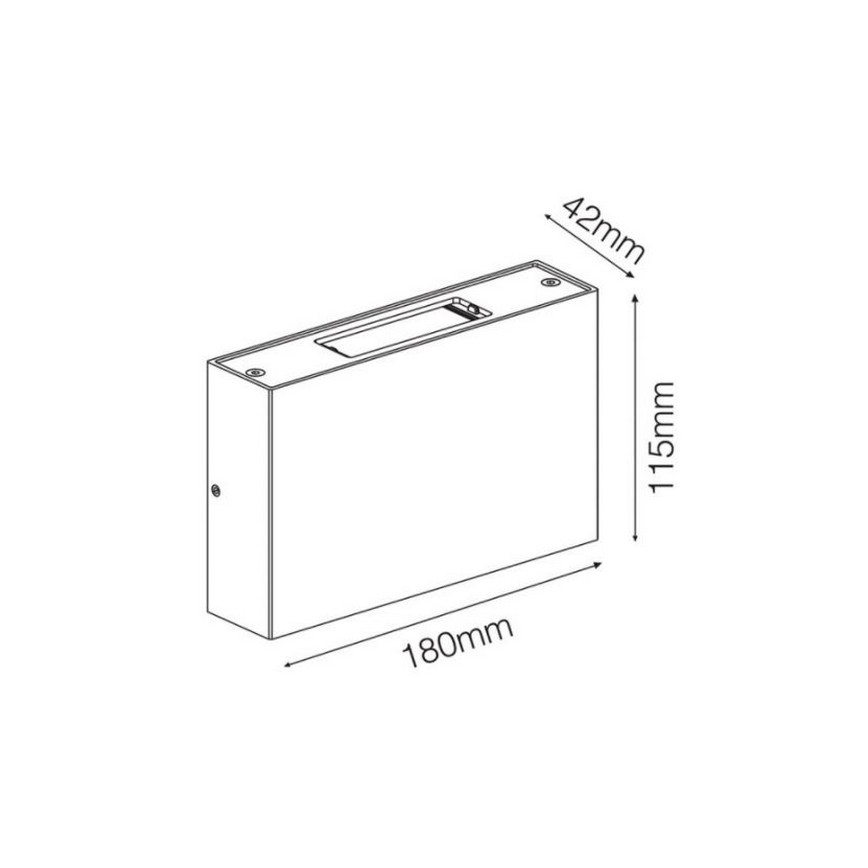 LED2 - LED spoljašnje zidno svetlo BLADE 2xLED/12W/230V IP54