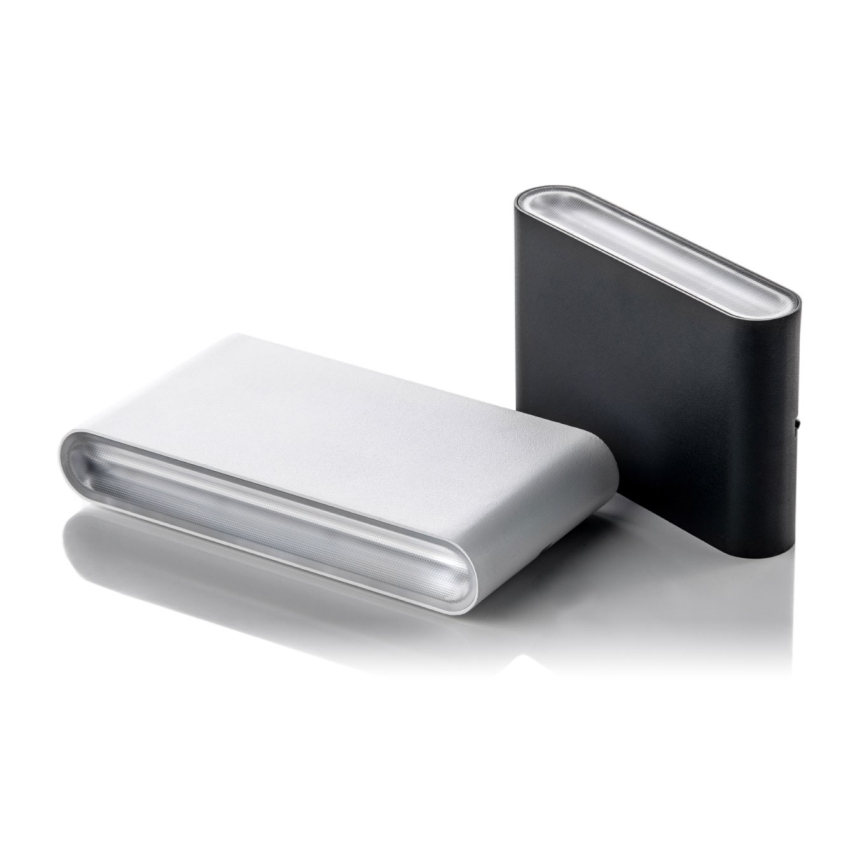 LED2 - Spoljašnje LED zidno svetlo FLAT 2xLED/5W/230V IP65 3000K/4000K/5700K crno