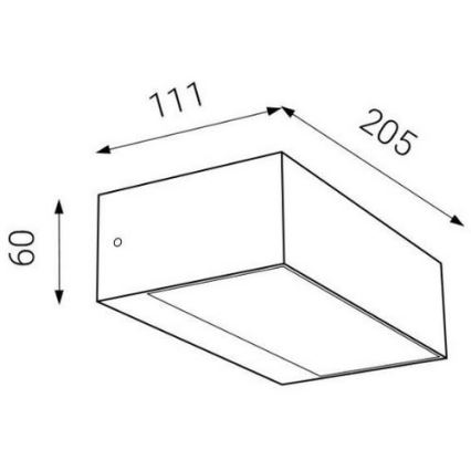 LED2 - LED spoljašnje zidno svetlo KVADER LED/9W/230V IP54