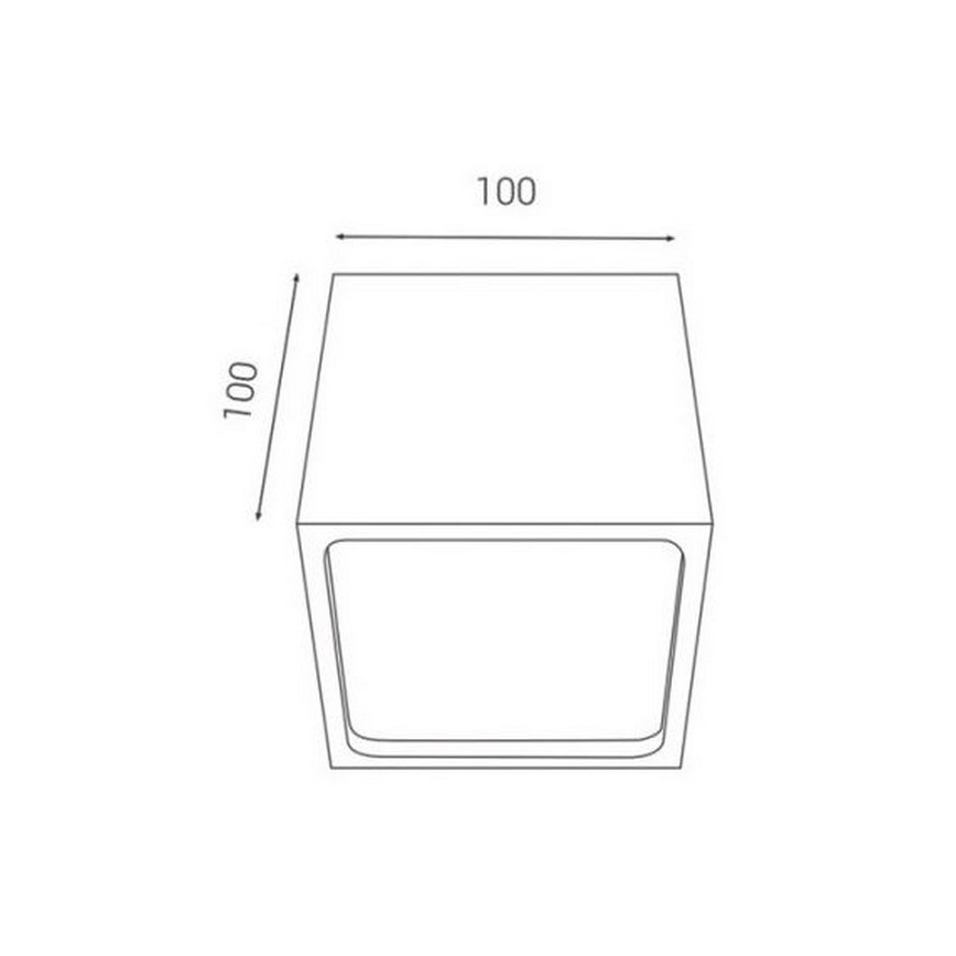LED2 - LED spoljna plafonska svetiljka CUBE LED/12W/230V antracit IP54