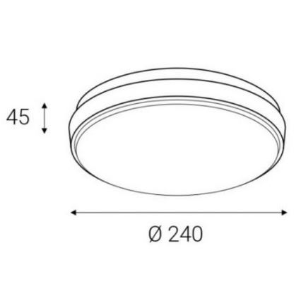 LED2 - LED Spoljno plafonsko svetlo LUNA LED/25W/230V  IP54 okruglo