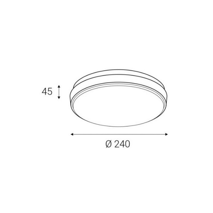 LED2 - LED Spoljno plafonsko svetlo LUNA LED/25W/230V  IP54 okruglo