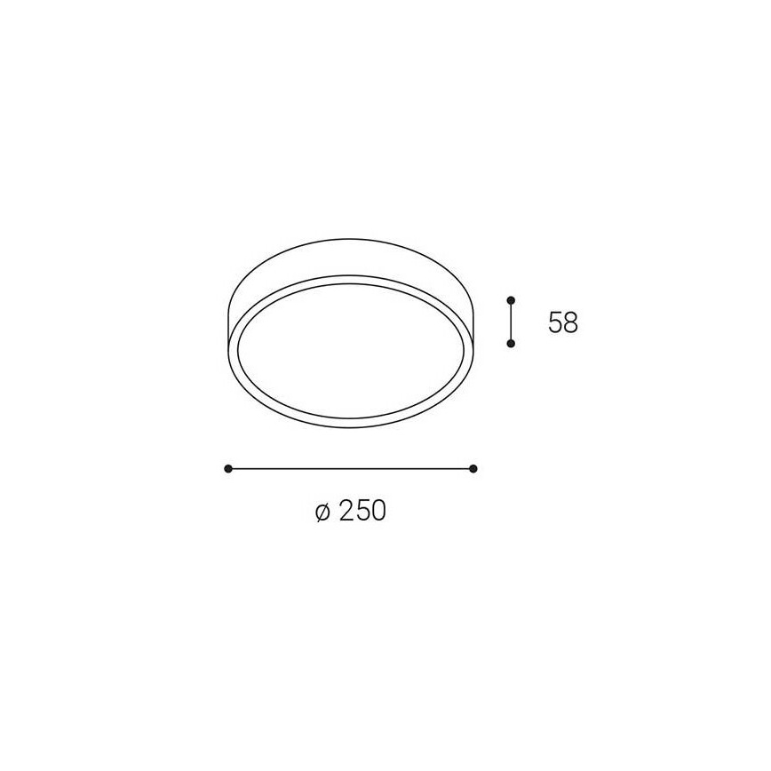 LED2 - LED Spoljno plafonsko svetlo MIRA LED/18W/230V IP65 crno