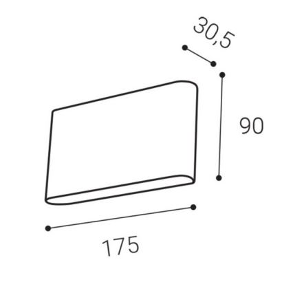 LED2 - LED Spoljašnja zidna svetiljka FLAT 2xLED/3W/230V IP65 3000K/4000K/5700K bela