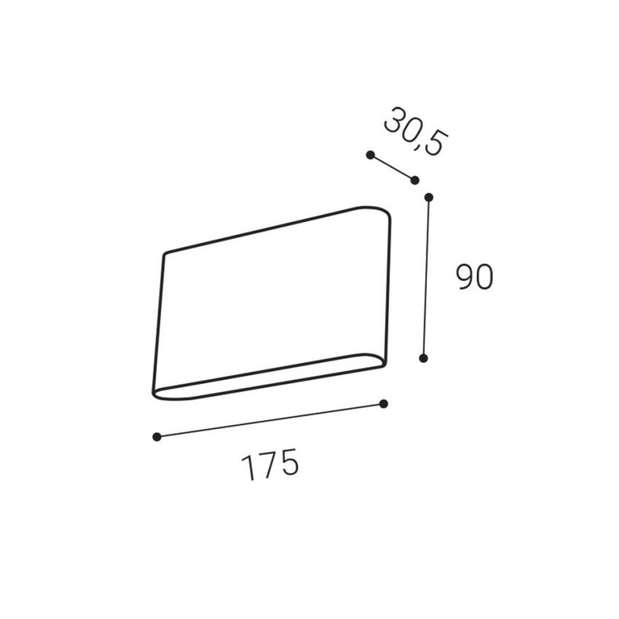 LED2 - LED Spoljašnja zidna svetiljka FLAT 2xLED/3W/230V IP65 3000K/4000K/5700K bela