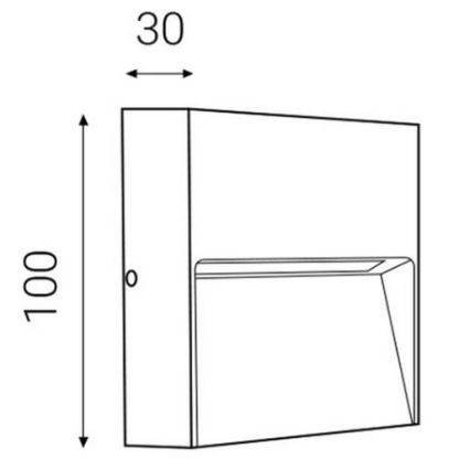 LED2 - LED spoljno zidno svetlo STEP ON LED/3W/230V antracit  IP54