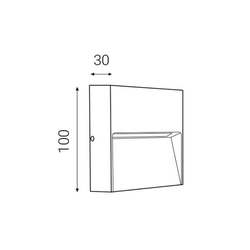 LED2 - LED spoljno zidno svetlo STEP ON LED/3W/230V antracit  IP54
