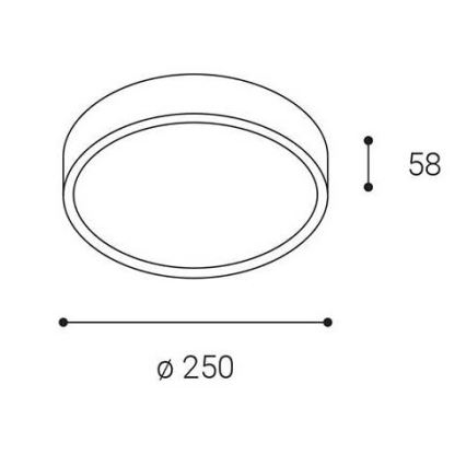 LED2 - LED spolјašnje plafonsko svetlo MIRA LED/18W/230V IP65 crno