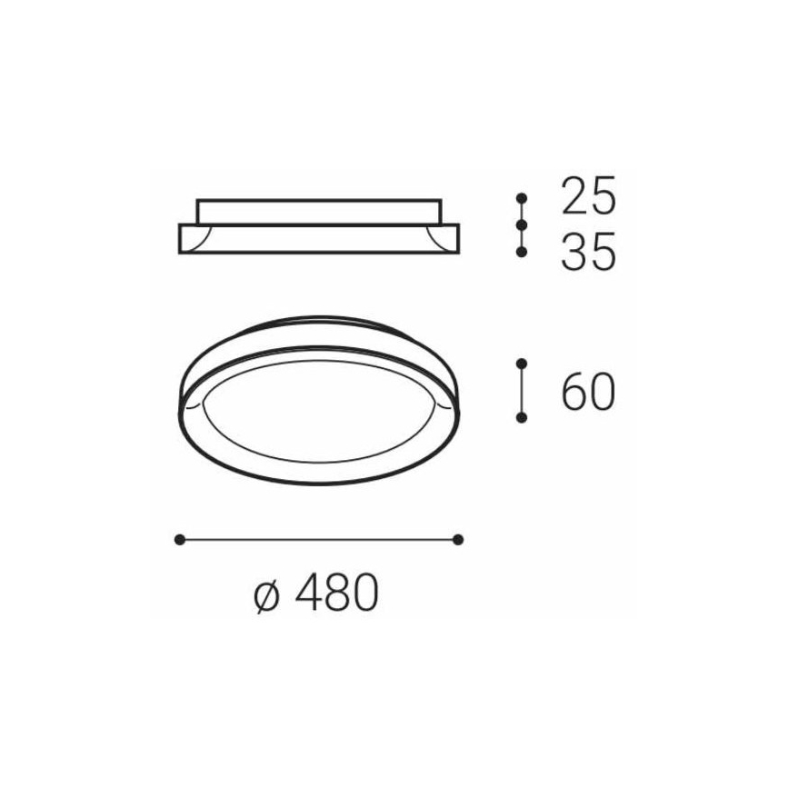 LED2 - LED stropna svetiljka BELLA SLIM LED/38W/230V 3000/4000K crna