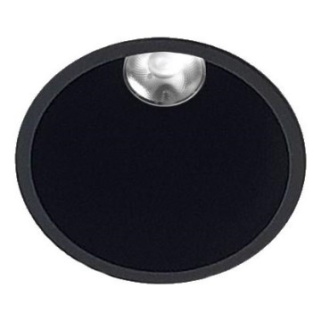 LED2 - LED ugradno kupatilsko svetlo ZERO LED/10W/230V 3000K CRI 95 IP43 crno, prečnik 10,9 cm