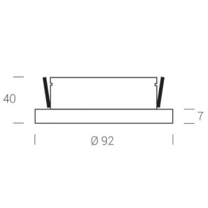 LED2 - LED ugradno spot svetlo STATIC LED/7W/230V IP44