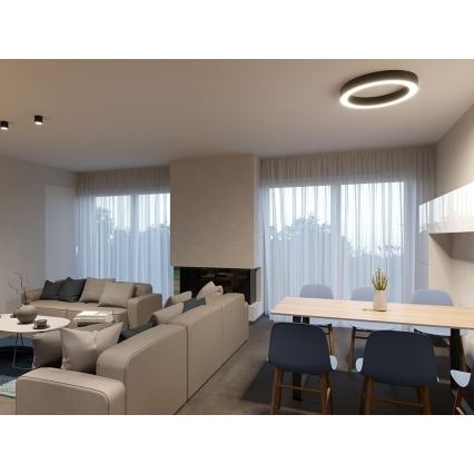 LED2 - prigušiva LED plafonska svetiljka SATURN LED/50W/230V 3000K/4000K crna