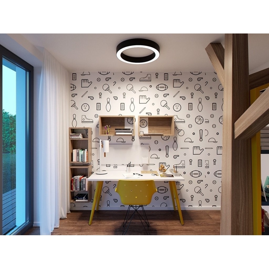 LED2 - prigušiva LED plafonska svetiljka SATURN LED/50W/230V 3000K/4000K crna