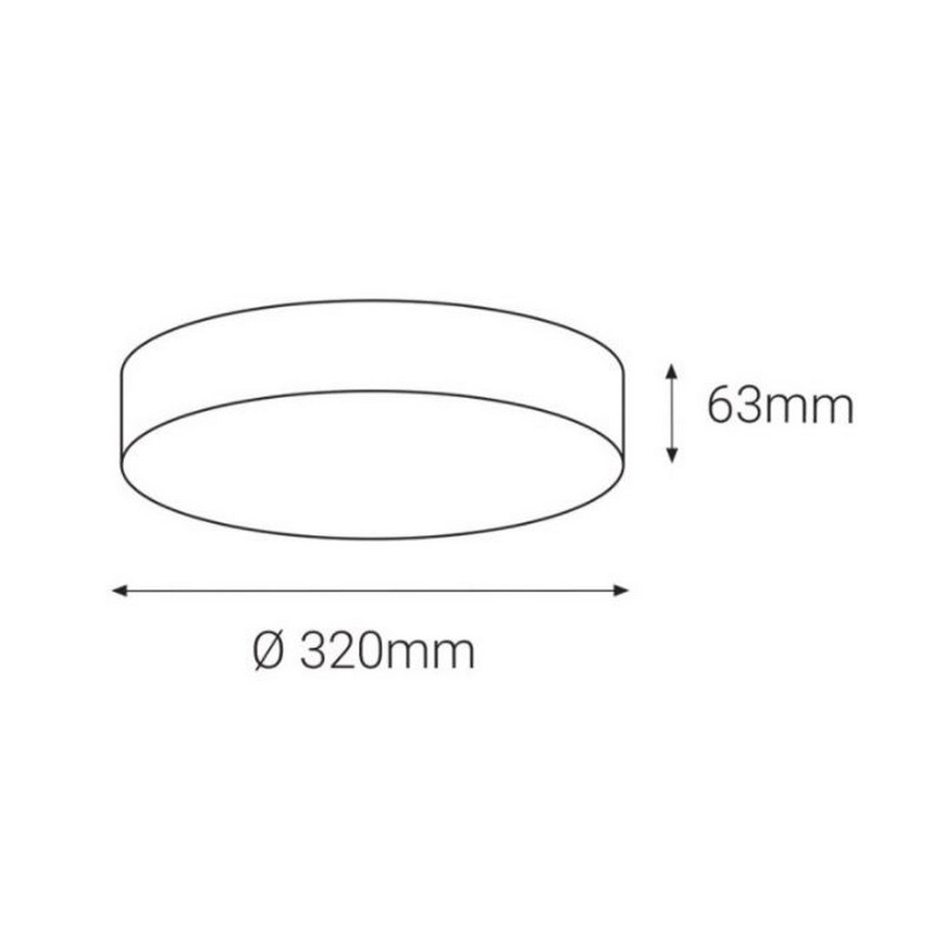 LED2 - LED spoljno plafonsko svetlo sa senzorom DRUM LED/21W/230V IP65 3000K/4000K/6500K