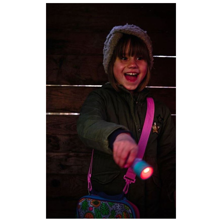 Ledlenser KIDBEAM4 RAINBOW - prigušiva LED dečija baterijska lampa LED/2xAAA IP44 ljubičasta