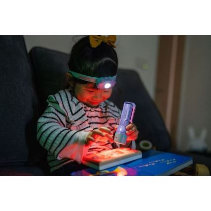 Ledlenser KIDBEAM4 RAINBOW - prigušiva LED dečija baterijska lampa LED/2xAAA IP44 ljubičasta