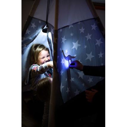 Ledlenser KIDCAMP6 RAINBOW - LED prigušiva prenosna lampa LED/3xAAA IP44 plava