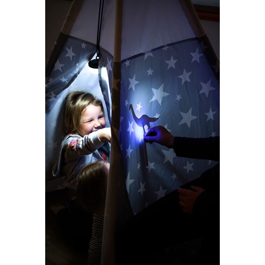 Ledlenser KIDCAMP6 RAINBOW - LED prigušiva prenosna lampa LED/3xAAA IP44 plava
