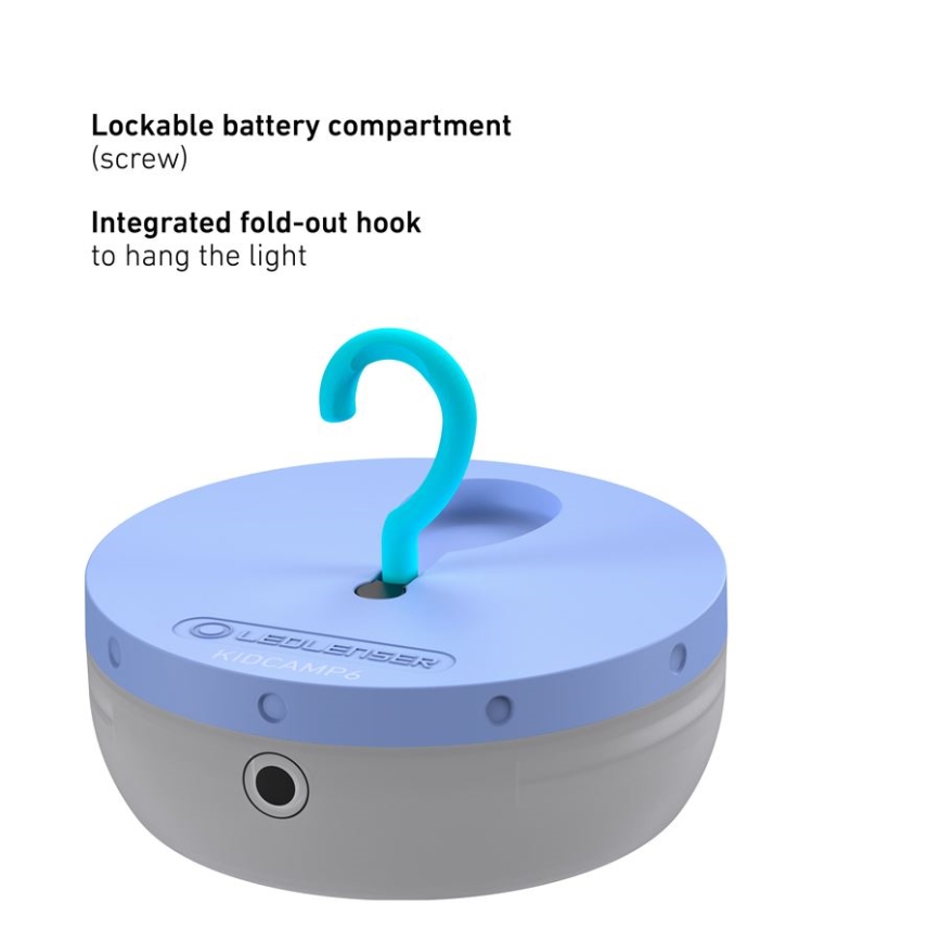 Ledlenser KIDCAMP6 RAINBOW - LED prigušiva prenosna lampa LED/3xAAA IP44 plava