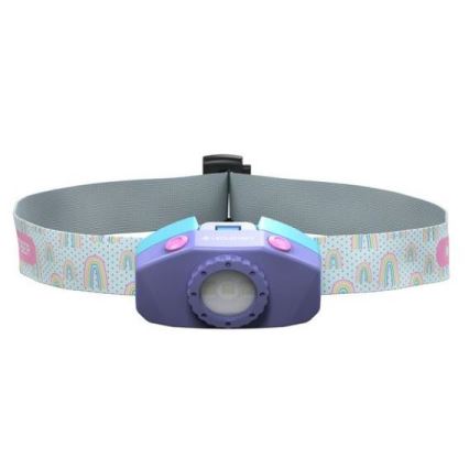 Ledlenser KIDLED4R RAINBOW - LED prigušiva punjiva dečija čelna lampa LED/280 mAh IPX4 40lm 18 h ljubičasta